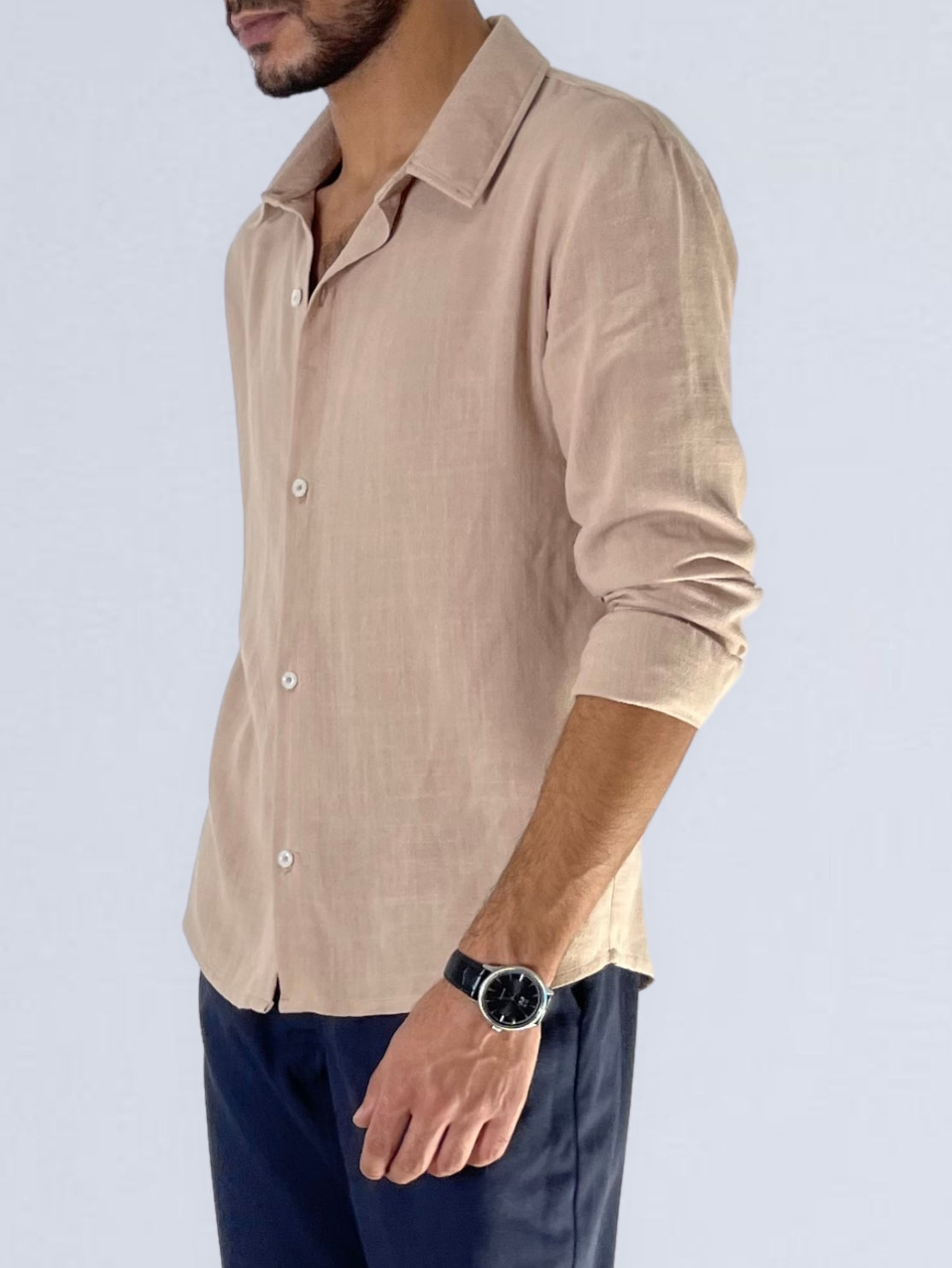 Beige Linen Shirt