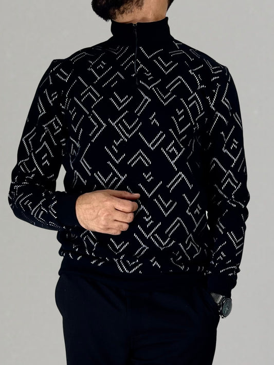 Half-zip Black sweater