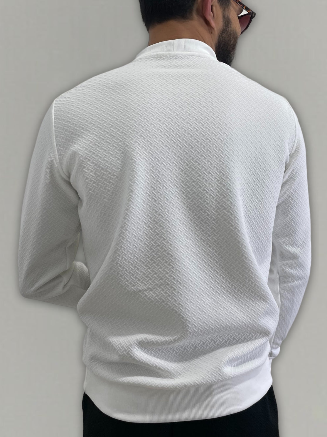 White Jacquard Sweater