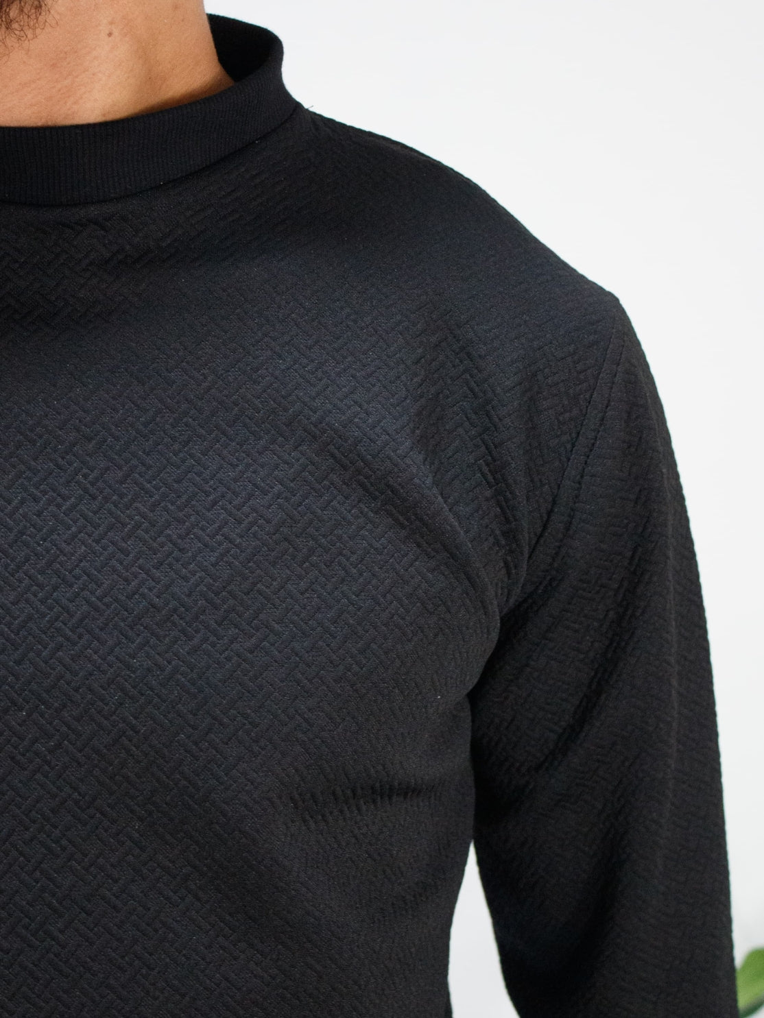 Black Jacquard Sweater