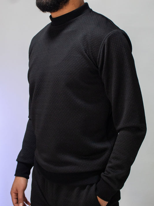 Black Jacquard Sweater