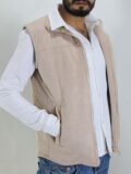 veste sans manche beige (1)