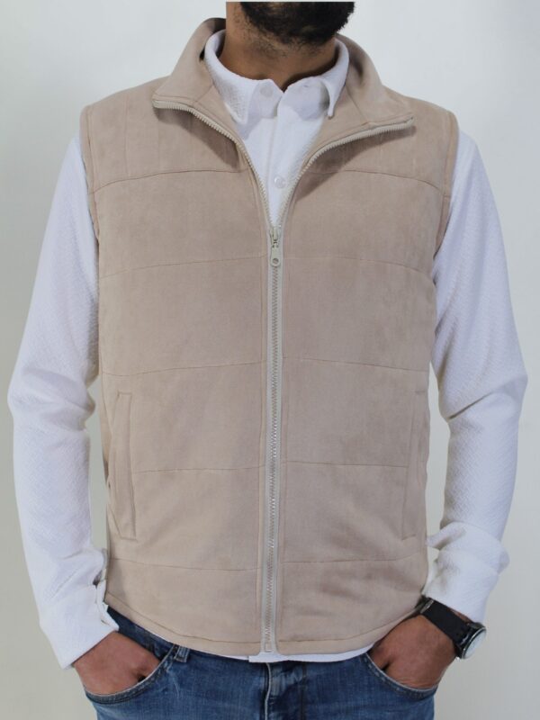veste sans manche beige
