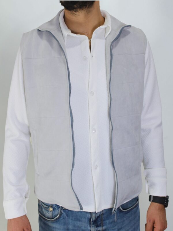 veste sans manche gris