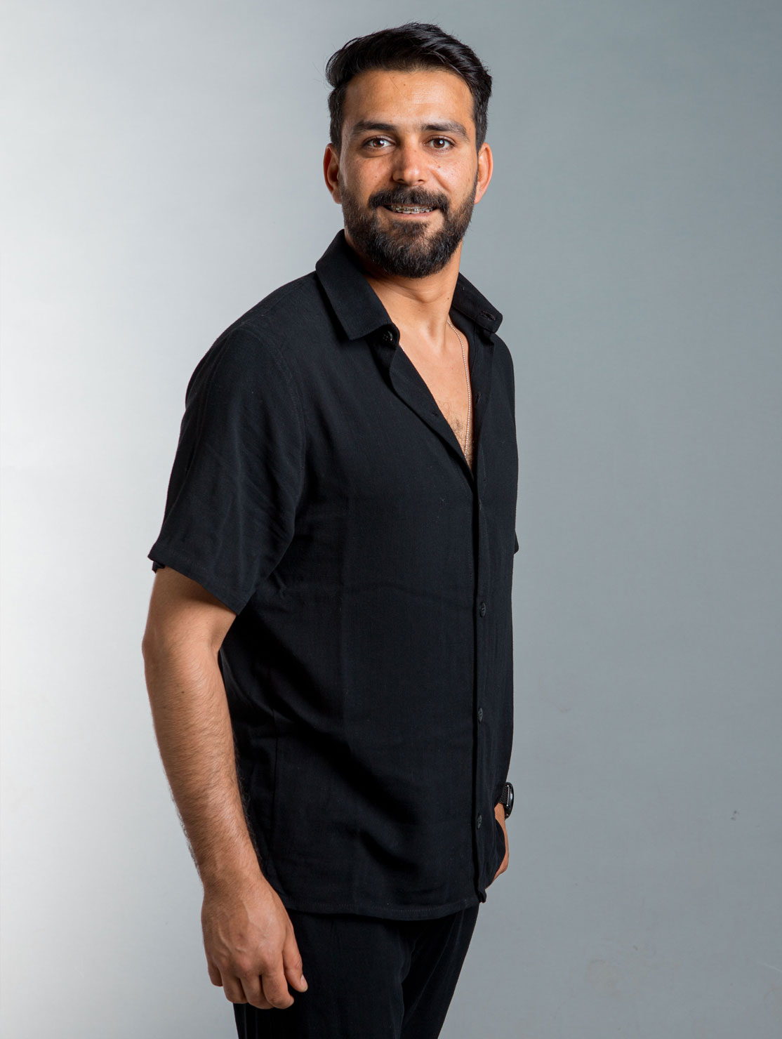 Black Linen Summer Shirt