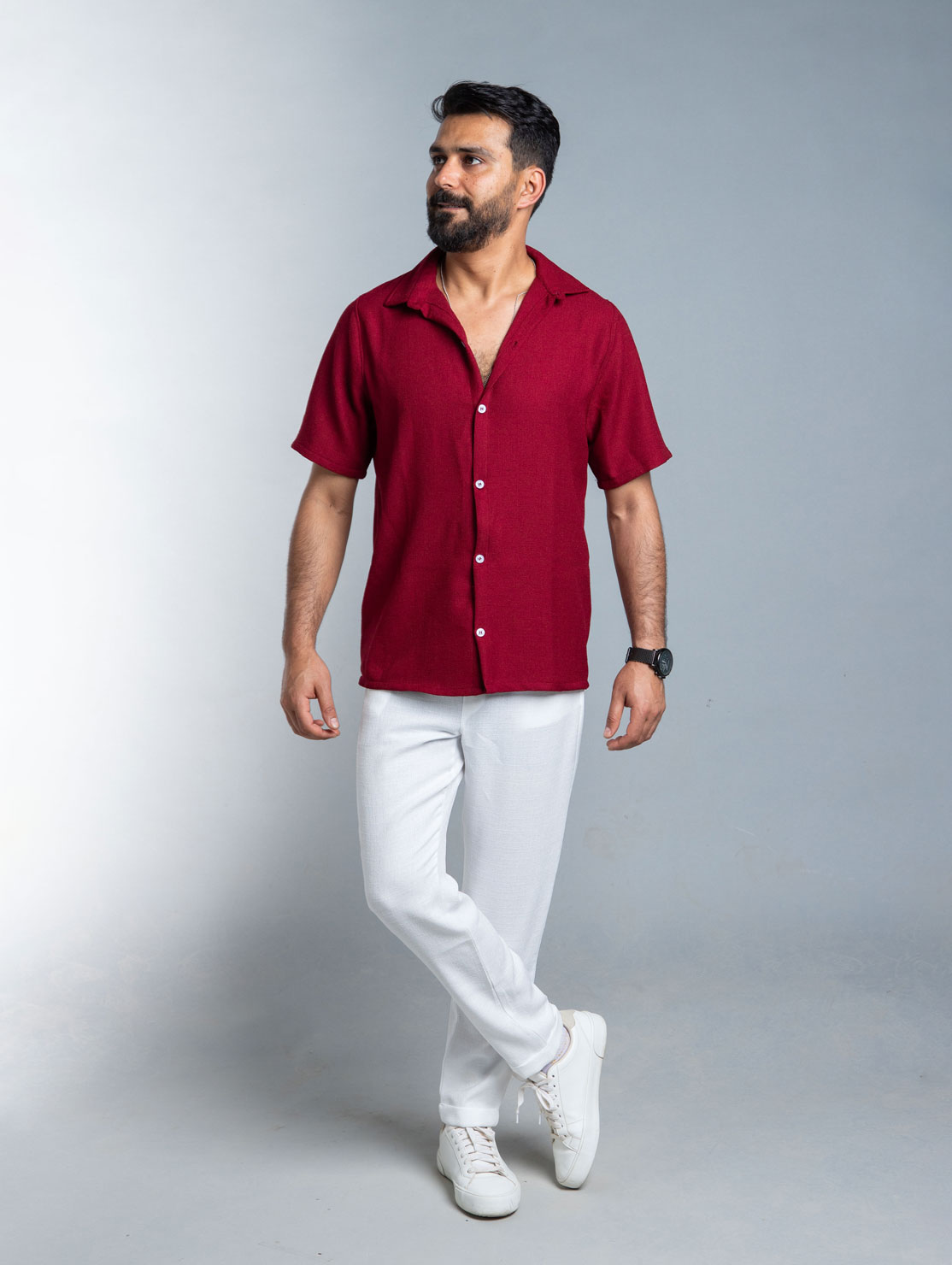 Burgandy and White Set
