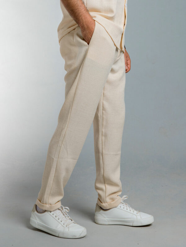 Beige Cotton-linen pants Beige Cotton-linen pants