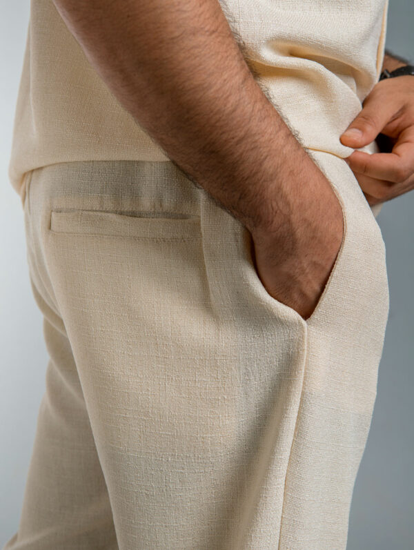 Beige Cotton-linen pants Beige Cotton-linen pants