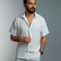 White Cotton-linen Shirt