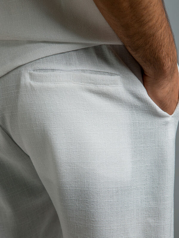 White Cotton-linen Pants White Cotton-linen Pants