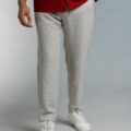 Grey Cotton-Linen Pants