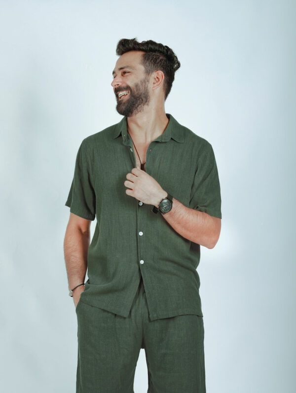 dark green shirt dark green shirt