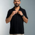 Black Linen Summer Shirt