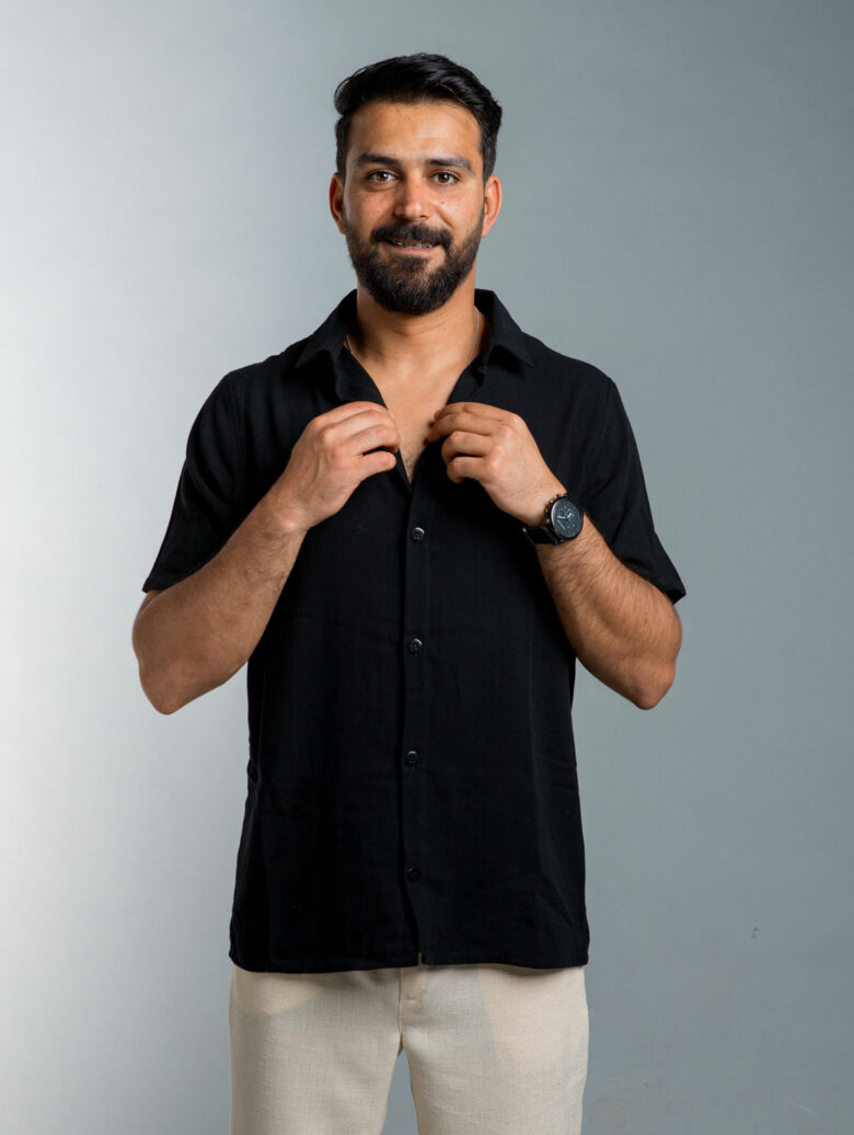 Black Linen Summer Shirt