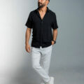 Black Linen Summer Shirt