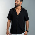 Black Linen Summer Shirt